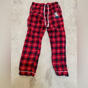Disney Mickey red plaid Christmas pajama pants size medium